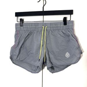 Stio Shorts Womens M Ultralight Gray Drawstring Lined Running Hiking Yoga 4”